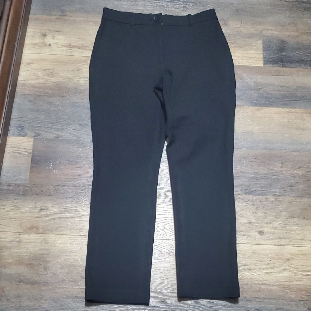 Babaton Black Straight-Leg Crop Trousers